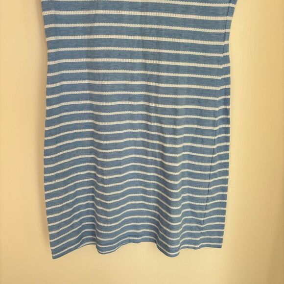 STS Sail to Sable Stripe Tunic Shift Dress Short Sleeve Blue White Women Sz Sm - Picture 7 of 10